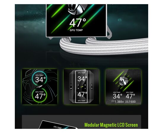 Кулер до процесора Gamemax HAILSTORM 360 WH, зображення 12