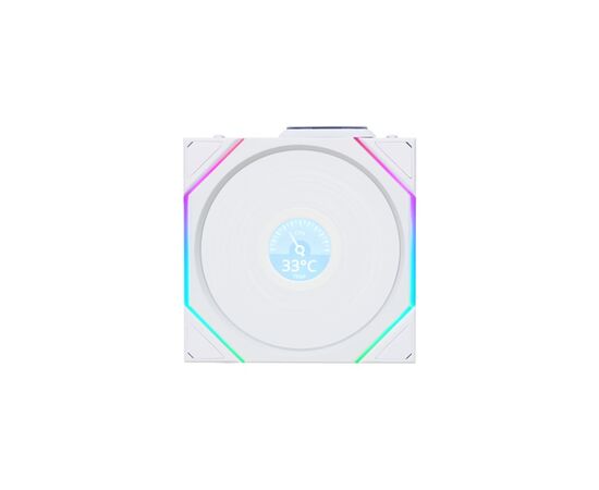 Кулер для корпуса Lian Li Повітряне охолодження для ПК LIAN LI UNI Fan TL WIRELESS LCD 120-1 REVERSE, (G99.12RTLLCD1W1W.00), изображение 3