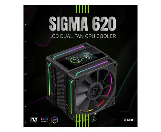Кулер до процесора Gamemax SIGMA 620 LCD BK, зображення 6
