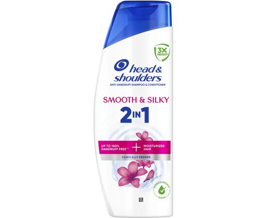 Шампунь Head & Shoulders 2 в 1 Против перхоти Гладкие и шелковистые 400 мл (8006530305259)