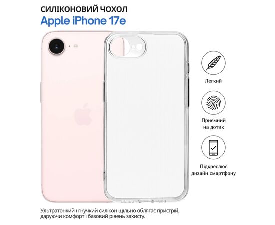 Чохол до мобільного телефона BeCover Apple iPhone 17e Transparent (715147)