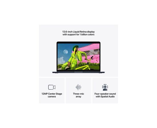 Ноутбук Apple MacBook Air 13 M5 A3449 Midnight (MDHG4UA/A), изображение 5