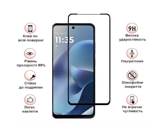 Скло захисне BeCover Motorola Moto G17 / G17 Power Black (715137), зображення 3