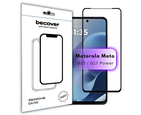 Скло захисне BeCover Motorola Moto G17 / G17 Power Black (715137)