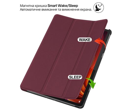 Чохол до планшета BeCover Smart Case Lenovo Idea Tab Plus 12.1" Red Wine (715085), зображення 5