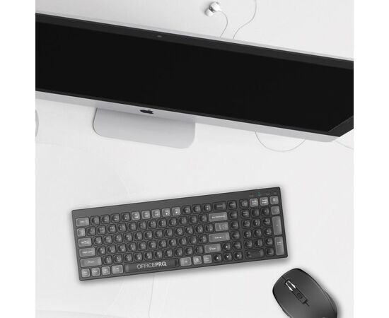 Клавіатура OfficePro SK985B Wireless/Bluetooth Black (SK985B), зображення 6
