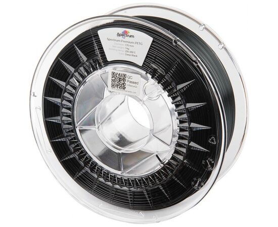 Пластик для 3D-принтера Spectrum PET-G Premium 1.75mm DEEP BLACK 1kg (RAL 9017) (80056)