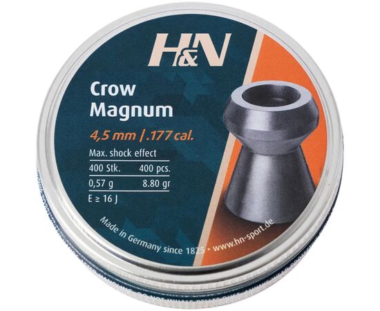Пульки H&N Crow Magnum 4,5 мм, 0,57 г, 400 шт/уп (92224500004)