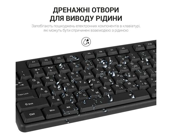 Клавиатура OfficePro SK166 USB Black (SK166), изображение 9