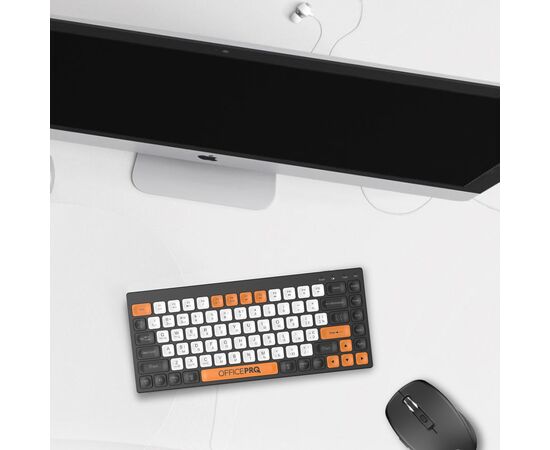 Клавиатура OfficePro SK955B Wireless/Bluetooth Black (SK955B), изображение 7