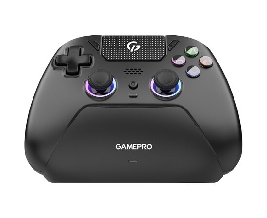 Геймпад GamePro із зарядною станцією 2.4G/BT 5.1/USB (Switch/PS/PC/iOS/Android) RGB Black (GPS20BDOC)