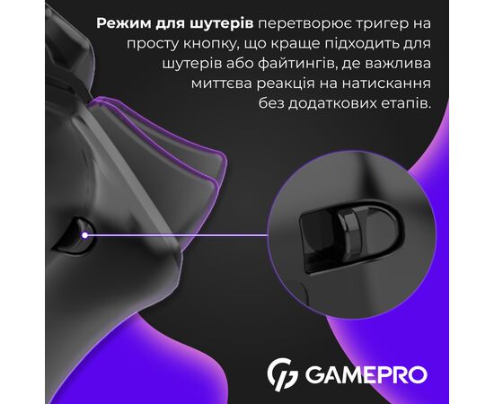 Геймпад GamePro із зарядною станцією BT 5.3/USB/2.4 ГГц (Switch/PC/iOS/Android) RGB Black (GPX13BDOC), изображение 6