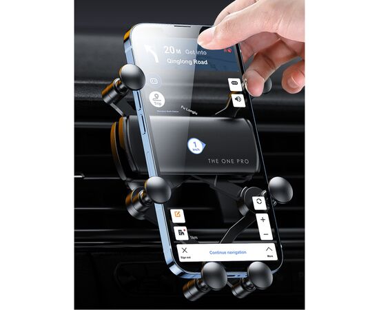 Универсальный автодержатель Essager Tourist Gravity Car Mount Phone Holder Black (EZJZL-TR01), изображение 8