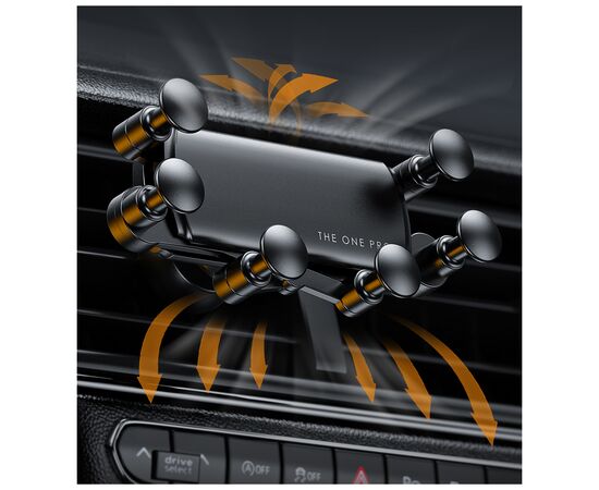 Универсальный автодержатель Essager Tourist Gravity Car Mount Phone Holder Black (EZJZL-TR01), изображение 9