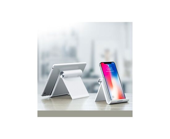 Подставка для планшета и телефона LP106 Adjustable Portable Stand Multi-Angle White Ugreen (30285), изображение 3