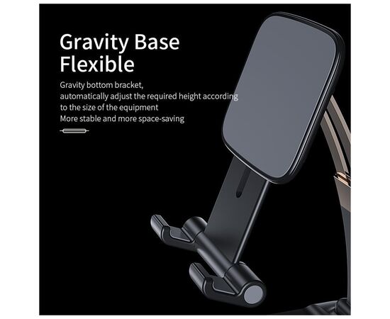 Подставка для планшета и телефона Knight Foldable Desk Mobile Phone Holder Stand (Alloy) Black Essager (EZJZM-QS01), изображение 2