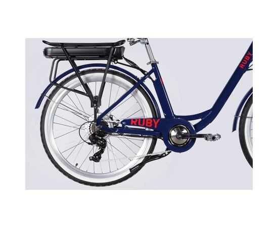 Електровелосипед Dorozhnik 26" eRUBY DD FR рама-17" 36B 13А*г 500Вт 2026 темно-синій (ELB-D-26-299), зображення 4