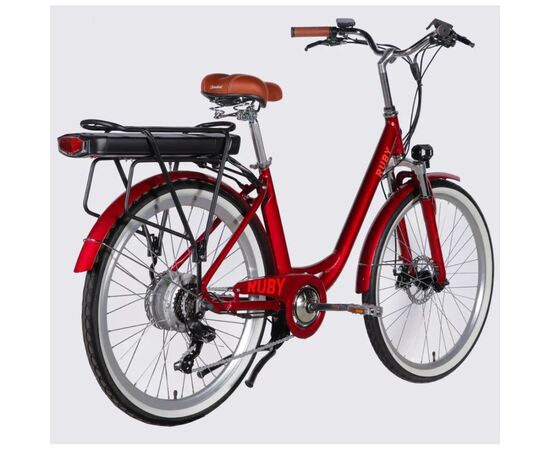 Электровелосипед Dorozhnik 26" eRUBY DD FR рама-17" 48B 15А*г 500Вт 2026 бордовий (ELB-D-26-304), изображение 3