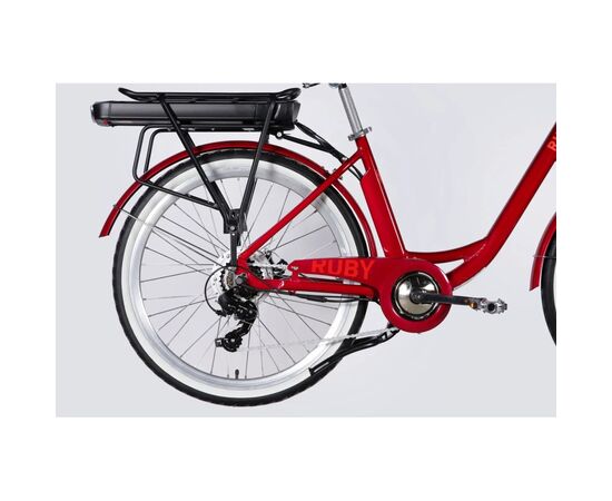 Электровелосипед Dorozhnik 26" eRUBY DD FR рама-17" 48B 15А*г 500Вт 2026 бордовий (ELB-D-26-304), изображение 5