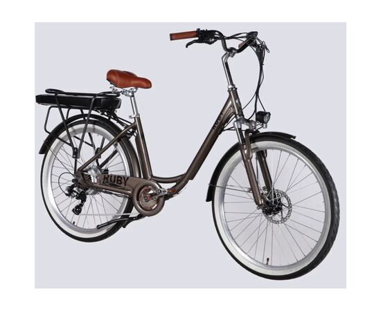 Электровелосипед Dorozhnik 26" eRUBY DD FR рама-17" 48B 15А*г 500Вт 2026 мокрий асфальт (ELB-D-26-303), изображение 2