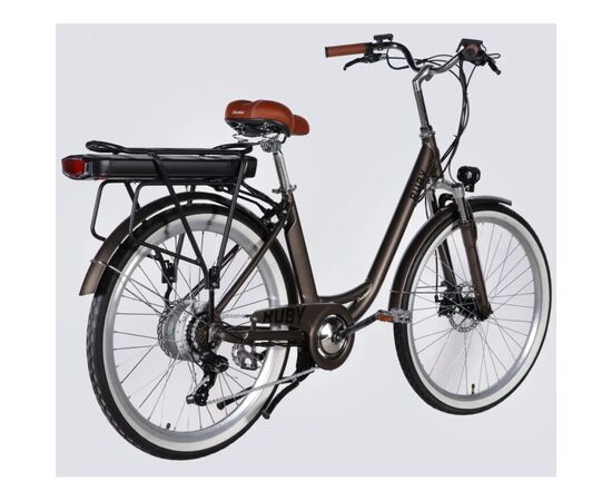 Электровелосипед Dorozhnik 26" eRUBY DD FR рама-17" 48B 15А*г 500Вт 2026 мокрий асфальт (ELB-D-26-303), изображение 3