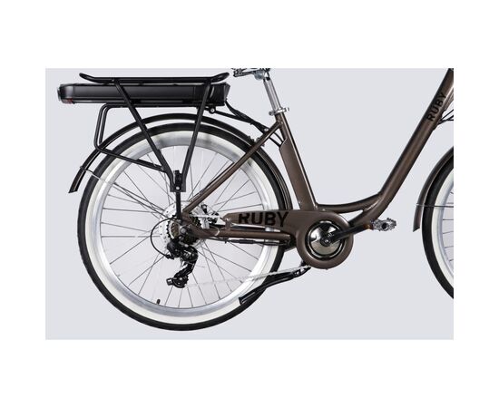 Электровелосипед Dorozhnik 26" eRUBY DD FR рама-17" 48B 15А*г 500Вт 2026 мокрий асфальт (ELB-D-26-303), изображение 5