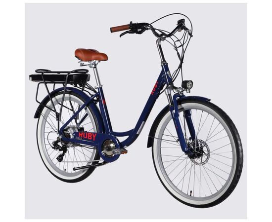 Электровелосипед Dorozhnik 26" eRUBY DD FR рама-17" 48B 15А*г 500Вт 2026 темно-синій (ELB-D-26-302), изображение 2