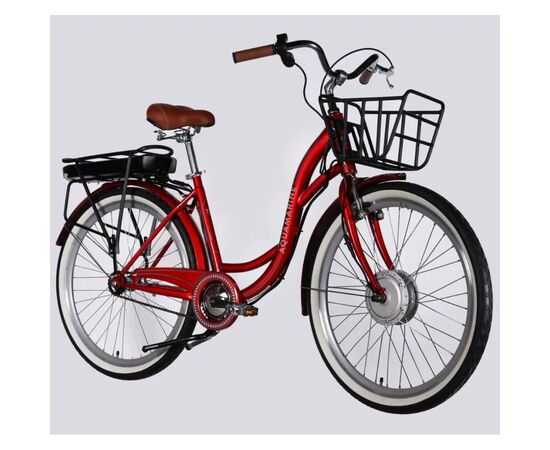 Електровелосипед Dorozhnik 26" eAQUAMARINE BH рама-17" 36B 13А*г 500Вт 2026 бордовий (ELB-D-26-315), зображення 2