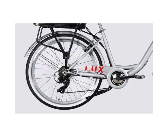 Електровелосипед Dorozhnik 26" eLUX Vbr FR рама-17" 36B 13А*г 500Вт 2026 срiблястий (ELB-D-26-297), зображення 5