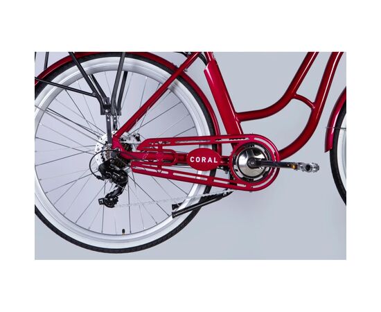 Электровелосипед Dorozhnik 28" eCORAL DD FR рама-19" 48B 13А*г 500Вт 2026 рубіновий (ELB-D-28-117), изображение 5