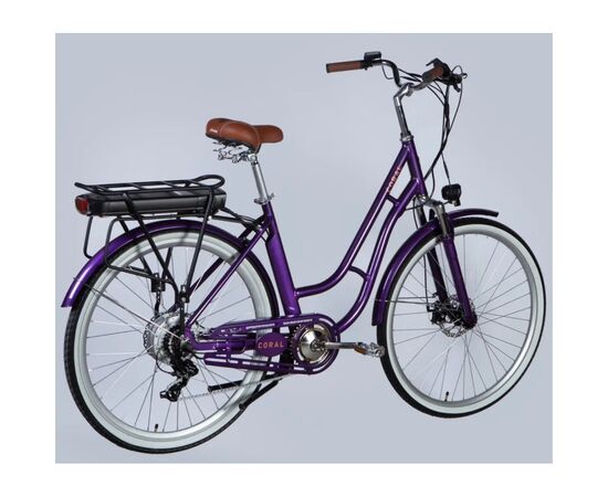 Электровелосипед Dorozhnik 28" eCORAL DD FR рама-19" 48B 13А*г 500Вт 2026 фіолетово-синій (ELB-D-28-116), изображение 3
