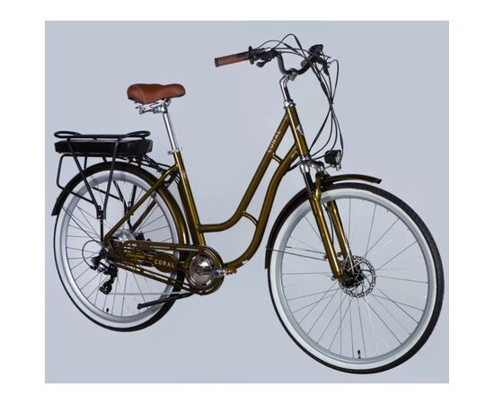 Электровелосипед Dorozhnik 28" eCORAL DD FR рама-19" 48B 17.5А*г 500Вт 2026 бронзовий (ELB-D-28-119), изображение 2