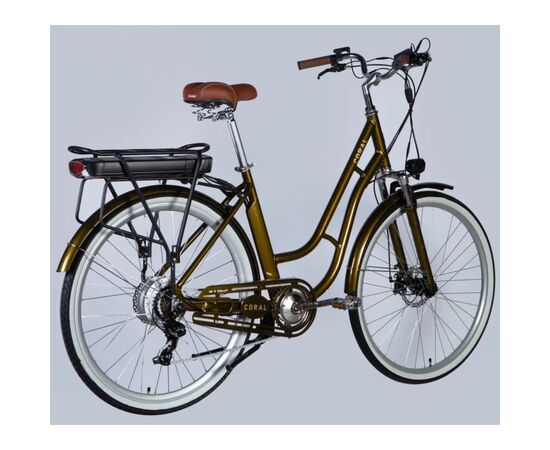 Электровелосипед Dorozhnik 28" eCORAL DD FR рама-19" 48B 17.5А*г 500Вт 2026 бронзовий (ELB-D-28-119), изображение 3
