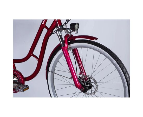 Електровелосипед Dorozhnik 28" eCORAL DD FR рама-19" 48B 17.5А*г 500Вт 2026 рубіновий (ELB-D-28-121), зображення 4