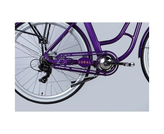 Электровелосипед Dorozhnik 28" eCORAL DD FR рама-19" 48B 17.5А*г 500Вт 2026 фіолетово-синій (ELB-D-28-120), изображение 5