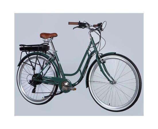 Электровелосипед Dorozhnik 28" eRETRO Vbr FR рама-19" 36B 13А*г 500Вт 2026 зелено-сірий (ELB-D-28-111), изображение 2