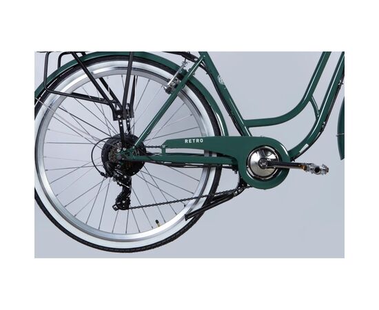 Электровелосипед Dorozhnik 28" eRETRO Vbr FR рама-19" 36B 13А*г 500Вт 2026 зелено-сірий (ELB-D-28-111), изображение 5