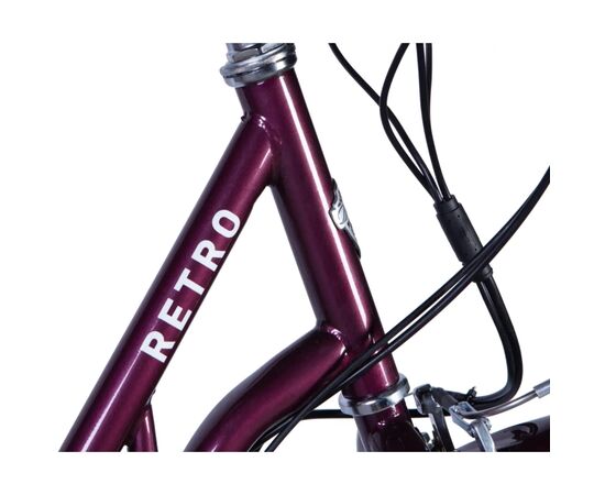 Электровелосипед Dorozhnik 28" eRETRO Vbr FR рама-19" 36B 13А*г 500Вт 2026 малиновий (ELB-D-28-112), изображение 2