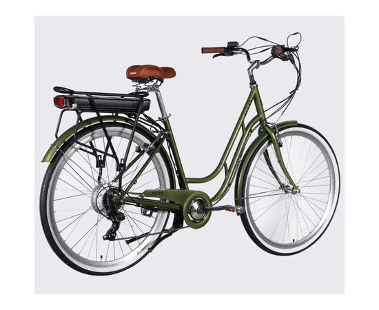 Электровелосипед Dorozhnik 28" eRETRO Vbr FR рама-19" 36B 13А*г 500Вт 2026 темно-зелений (ELB-D-28-110), изображение 3