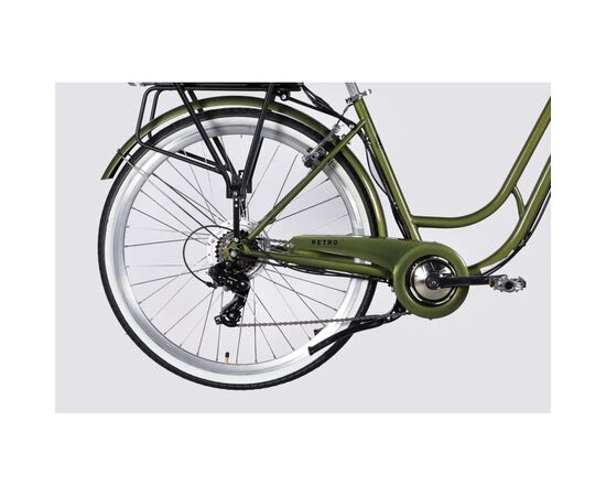 Электровелосипед Dorozhnik 28" eRETRO Vbr FR рама-19" 36B 13А*г 500Вт 2026 темно-зелений (ELB-D-28-110), изображение 5