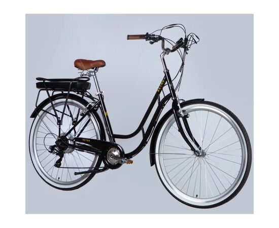 Электровелосипед Dorozhnik 28" eRETRO Vbr FR рама-19" 36B 13А*г 500Вт 2026 чорний (ELB-D-28-113), изображение 2