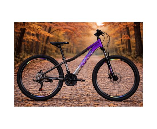 Велосипед Space 26" IZIDA DD FR рама-13" AL 2026 фіолетово-сріблястий (OPS-SP-26-100), изображение 8
