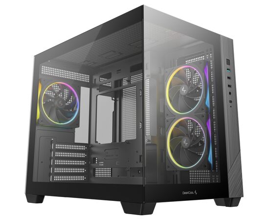 Корпус для ПК Deepcool CG330 3F Black (R-CG330-BKNGM3-G)