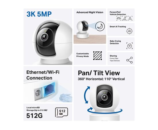 Камера відеоспостереження TP-Link TAPO-C232, зображення 5