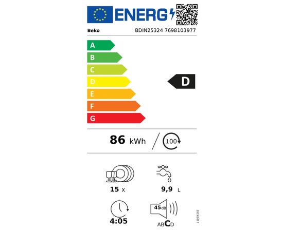 Посудомоечная машина Beko BDIN25324, изображение 9