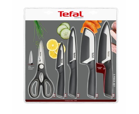 Набор ножей Tefal Comfort, 5 предметів, чорний (K2215S55), изображение 7