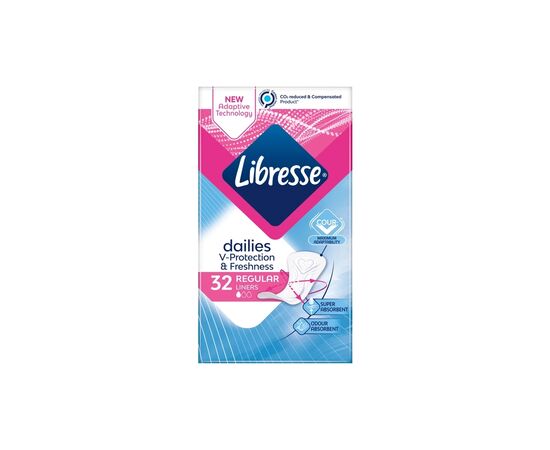 Ежедневные прокладки Libresse Dailies Protect Regular Liners 32 шт. (7310791255231)