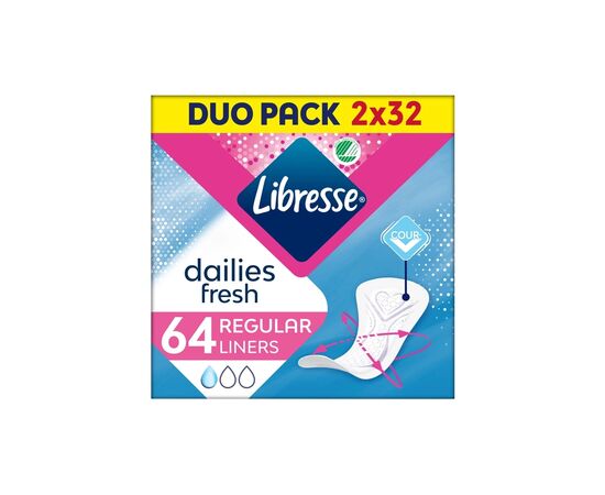 Ежедневные прокладки Libresse Dailies Protect Regular Liners 64 шт. (7322540082210)