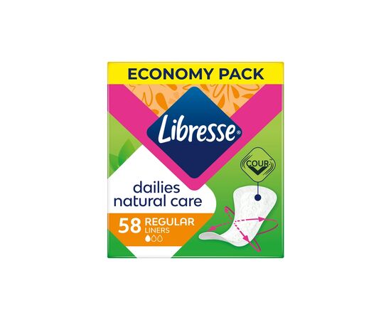 Щоденні прокладки Libresse Natural Care Dailies 58 шт. (7322540575453)