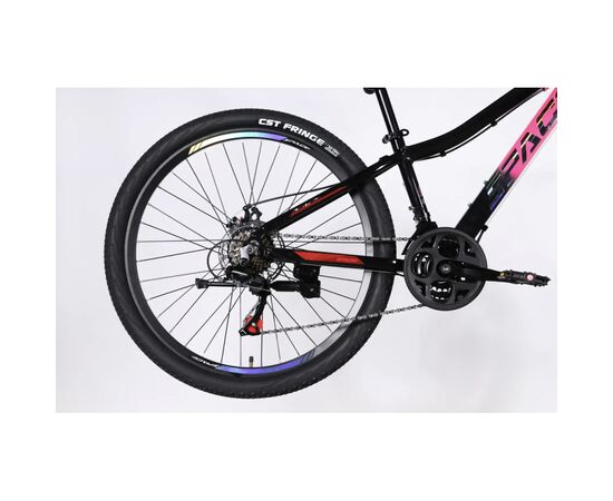 Велосипед Space 26" LYRA DD FR рама-13" AL 2026 рожево-чорний (OPS-SP-26-097), изображение 4